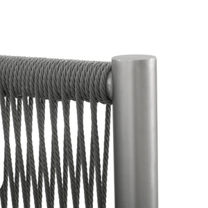 English Elm Christopher Knight Home® - Hargrove Club Chair Silver-Grey with Brushed Aluminum Frame, Braided Rope Design, Durable Olefin Cushions (97) N775P187589G