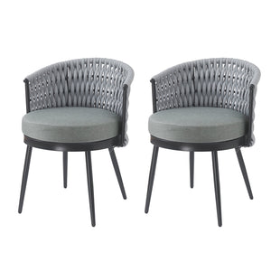 English Elm Christopher Knight Home® - Outdoor Dining Set Premium Acacia Wood Table with Handwoven Rope Chairs and Weatherproof Cushions for Stylish Outdoor Entertaining Light Gray,Rustic,Teak N770P290585G006_57192.00