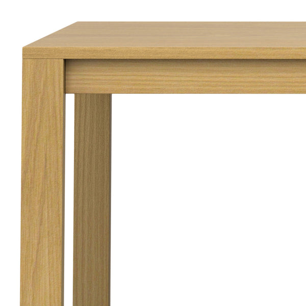 English Elm Wilson Handcrafted Rectangular Dining Table with Solid Veneer Top, Sturdy Legs, Lacquer Finish, Seats 6 Oak B136P203501