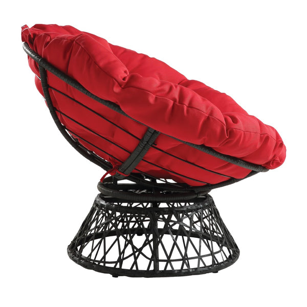 OSP Home Furnishings Papasan Chair Red