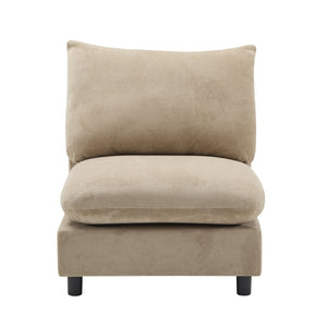 English Elm Christopher Knight Home® - 130 Oversize 5-Piece Modular L-Shaped Sectional Sofa with Ottoman, Solid Eucalyptus Frame, Spacious Comfort Camel N773IS00006N