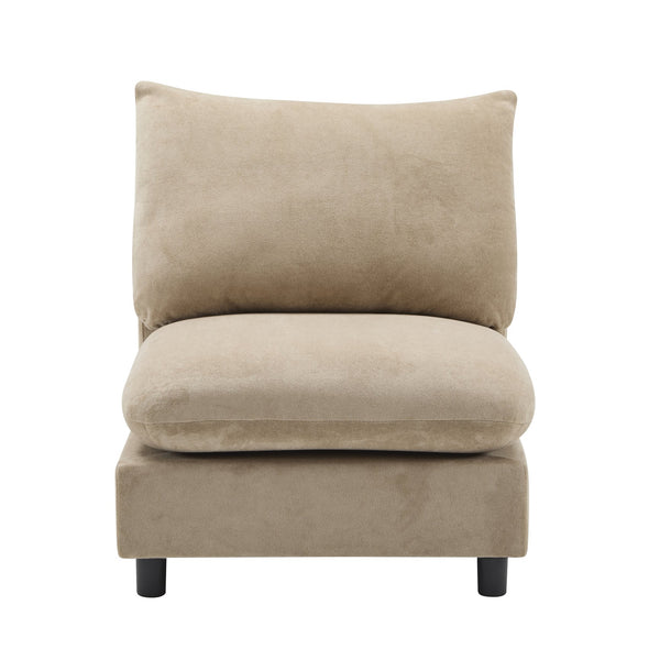 English Elm Christopher Knight Home® - 130 Oversize 5-Piece Modular L-Shaped Sectional Sofa with Ottoman, Solid Eucalyptus Frame, Spacious Comfort Camel N773IS00006N