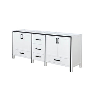 English Elm White 72-in Double Bath Vanity with Soft-Close Drawers, Solid Wood Frame, 2 Cabinets & 5 Drawers B2731P260719