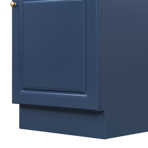 English Elm [video] 20 Inch Freestanding Bathroom Vanity with Ceramic Sink Soft Close Cabinet Blue N759P237946C