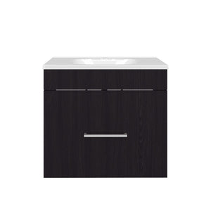 English Elm Colville Floating Wall Mount Vanity Cabinet Matte Finish Modern Bathroom Storage Black B092P439918