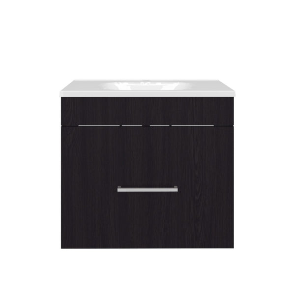 English Elm Colville Floating Wall Mount Vanity Cabinet Matte Finish Modern Bathroom Storage Black B092P439918