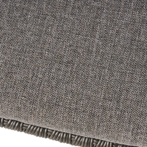 English Elm Rodney Polyethylene Rattan Accent Chair Set Woven Over Steel Frame for Modern Living 65036.00GRY