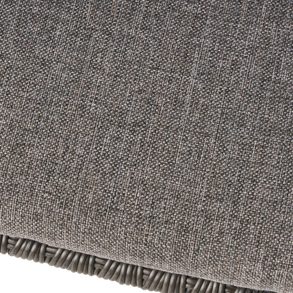 English Elm Rodney Polyethylene Rattan Accent Chair Set Woven Over Steel Frame for Modern Living 65036.00GRY