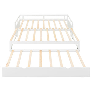 English Elm Extending Twin Daybed with Pull Out Trundle Solid Pine Wood Frame Guest Room N708P336535K