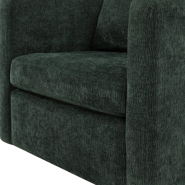 English Elm Sutton Kelly Green Swivel Barrel Chair — Ultra-Soft Performance Fabric, Reversible Cushions, 360° Comfort and Stain-Resistant Durability B050P322587