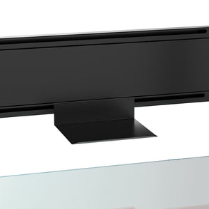 English Elm 4-tier Tempered Glass Steel Frame Display Shelf with Rgb Led Lighting for Collectibles W3190P371784