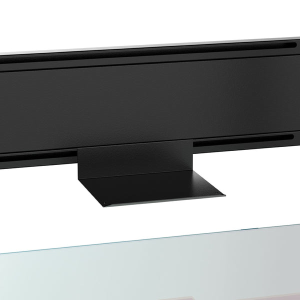 English Elm 4-tier Tempered Glass Steel Frame Display Shelf with Rgb Led Lighting for Collectibles W3190P371784