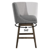 OSP Home Furnishings Allingham 26" Swivel Stool Charcoal / Grey