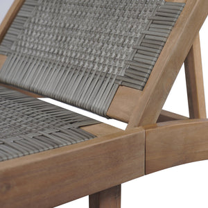 English Elm Christopher Knight Home® - BENFIELD Chaise Lounge Light Brown Acacia Wood Wicker Weather-Resistant Reclining Outdoor Seat 77" N776P294279G