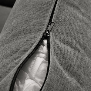 English Elm U_Style Modular U-Shaped Corner Sofa with Two Ottomans, 6-Seat Polyester Comfort, Removable Covers Gray WY000429AAE