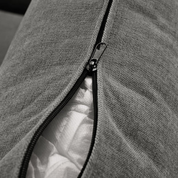 English Elm U_Style Modular U-Shaped Corner Sofa with Two Ottomans, 6-Seat Polyester Comfort, Removable Covers Gray WY000429AAE