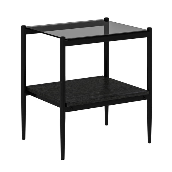 English Elm Coffee Table And End Tables Set Of 3 - Modern Glass & Mdf Design For Stylish Living Room Decor W241S00065