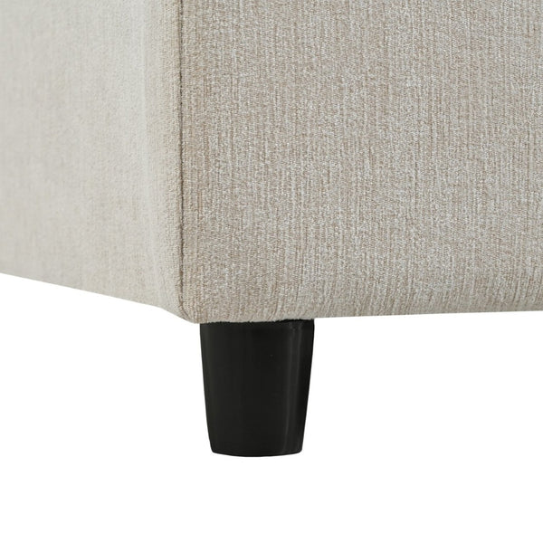 English Elm U_style Seven Seat Modular Sectional Chenille Sofa with Ottoman Pine Frame Living Room Beige WY000469AAA