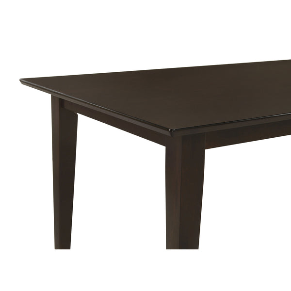 English Elm Henin Cappuccino 5-Piece Dining Set with Beige Padded Seats, Rectangular Table & Windowpane Chairs B062S01041