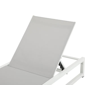 English Elm Christopher Knight Home® - 5-Level Adjustable Outdoor Chaise Lounge - Durable Aluminum Frame, 5 Recline Positions For Comfort N779P281585W