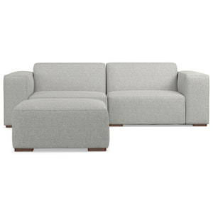 English Elm Rex 2-Seater Sofa & Ottoman Set - Eco-Friendly, Modern Comfort In Pale Gray Performance Fabric B136P199197-GIGA