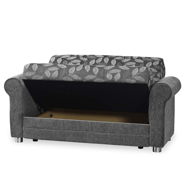 English Elm PrimeNest Grandera Collection Upholstered Convertible Loveseat with Storage, Chenille Sleeper for Small Spaces Grey Multi B030P281711