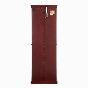 English Elm Curio Display Cabinet with Internal Lighting, Mirrored Back, 6 Adjustable Shelves, Glass Doors Cherry W1693P154579