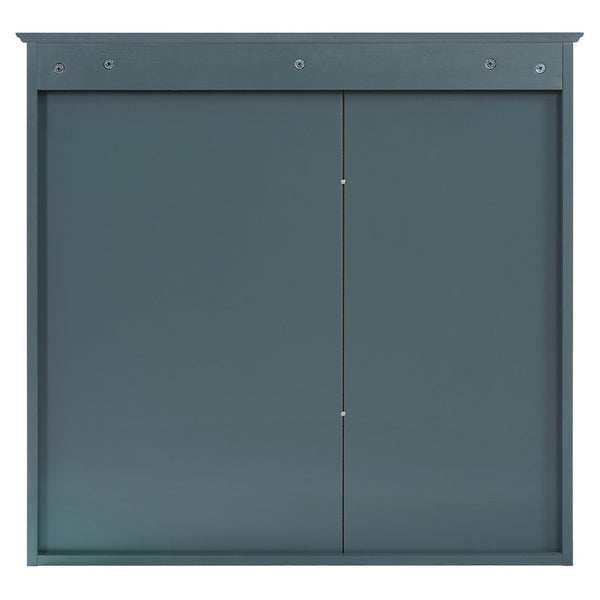 English Elm 2-in-1 Matte Wall Mounted Medicine Cabinet Soft Close Mirror Storage for Bathroom Vanity Blue N710P389456C