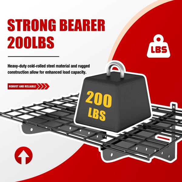 English Elm 23.6*35.4 Heavy Duty Steel Wall Shelves Matte Black Set of 4 for Garage Storage W1831P388526