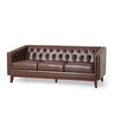 Christopher Knight Home® - Noble House - - Mirod 81'' Pu Sofa,Tufted Back,Solid Wood Legs,Living Room And Study