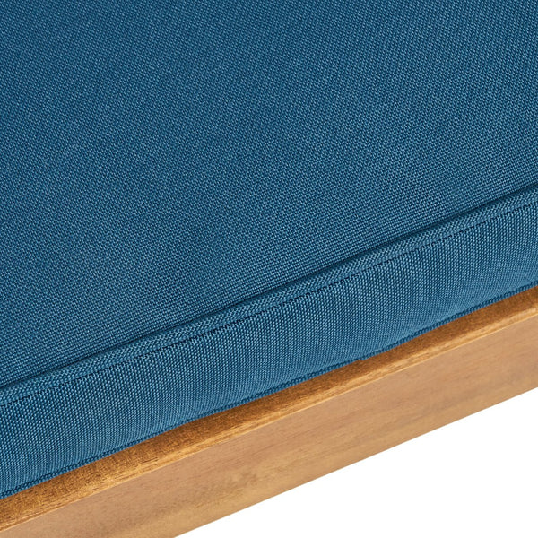 English Elm Christopher Knight Home® - PERLA Outdoor Dining Chair Set of 2 with Water‑Resistant Cushions, Acacia Wood, Comfortable Seating Blue,Teak N762P251938C