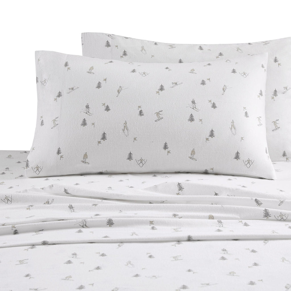 JLA Home True North by Sleep Philosophy - Printed Flannel Sheet Set - Ultra-Soft 100% Cotton, OEKO-TEX, Warm Brushed Prints, Durable Comfort TN20-0514