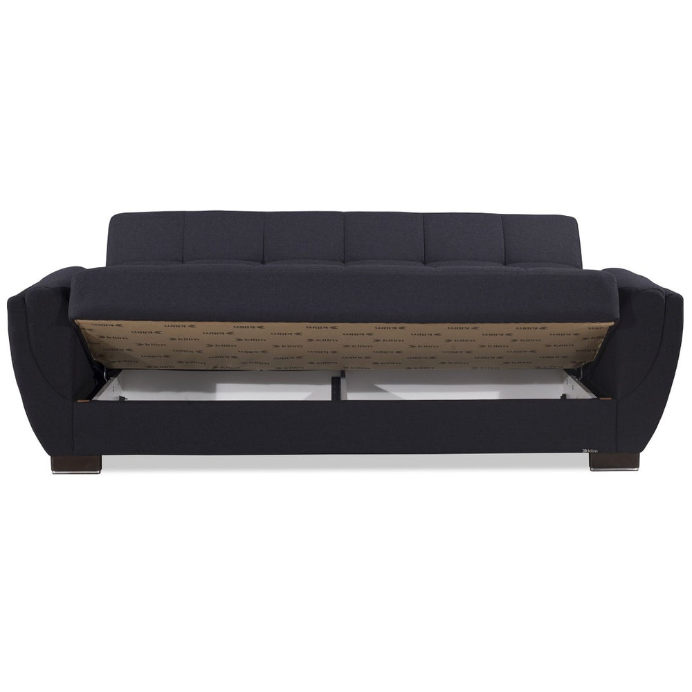English Elm Primenest Skyhaven Convertible Upholstered Sofabed With Storage For Small Spaces & Guests, Black B030P286504-GIGA