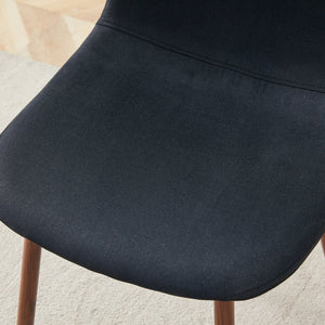 English Elm Table And Chair Set - Modern Adjustable Lift-Top Design, Walnut Mdf With Black Metal Legs & 4 Chairs W1151S03776-GIGA