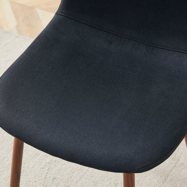 English Elm Table And Chair Set - Modern Adjustable Lift-Top Design, Walnut Mdf With Black Metal Legs & 4 Chairs W1151S03776-GIGA