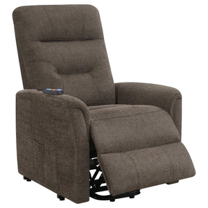 English Elm Parker Plush Charcoal Power Lift Massage Recliner with Heat, USB Remote, Gel Memory, Storage Pockets B062P333410