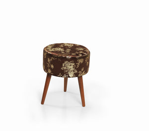 English Elm Flora Ottoman 101 Brown - Versatile Upholstered Accent For Modern, Rustic & Scandinavian Homes B029P210379