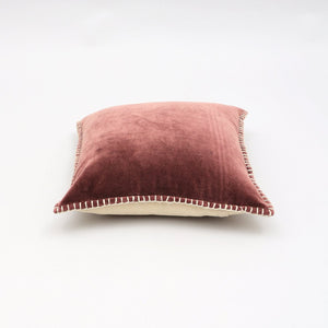 English Elm Stonewashed Cotton Velvet Throw Pillow - Luxurious Decorative Accent With Hand-Stitched Edges, 19" B346P321253-GIGA