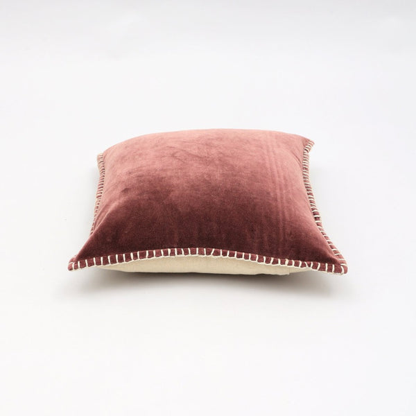 English Elm Stonewashed Cotton Velvet Throw Pillow - Luxurious Decorative Accent With Hand-Stitched Edges, 19" B346P321253-GIGA