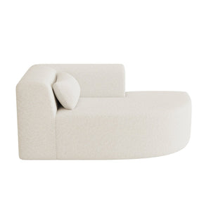 English Elm Upholstered Boucle Sofa with Lumbar Pillow Pocket Spring Seating for Living Room Beige N719P250551A