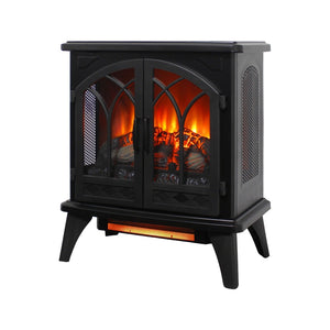 English Elm 24 Inch Infrared Quartz Stove Heater with 3d Flame Effect and Remote Control W1769112701