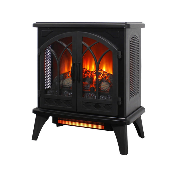 English Elm 24 Inch Infrared Quartz Stove Heater with 3d Flame Effect and Remote Control W1769112701
