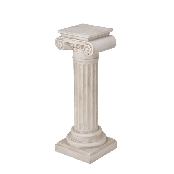 English Elm 39.3-inch Handcrafted Classical Column Pedestal for Entryway or Living Room Decor N772P389406W