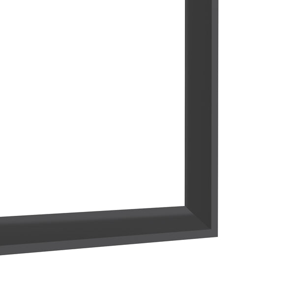 English Elm 48"x32" Oversized Modern Rectangle Bathroom Mirror with Slim Aluminum Frame, Safety Glass, Versatile Mounting Black W708P297670
