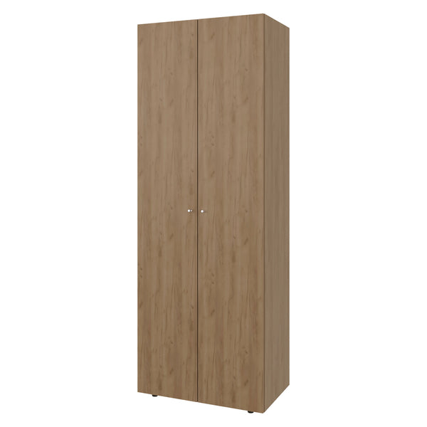 English Elm Natural Oak Tall Wardrobe Cabinet - Stylish 2-Door Storage Solution For Space-Saving Organization B062P373782