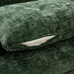 English Elm 360° Swivel Sofa Chair with Dual-Layer Cushion, Tufted Back & Iron Base for Living Room Comfort Green N719P351870F