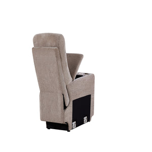 English Elm Liyasi Dual OKIN Motor Power Recliner Sofa with Infinite Lock, Fabric Cover, Cup Holders, 300lb Capacity W820P216826