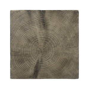 English Elm Zahi Weathered Oak Accent Table — Dark Oak Fiber Concrete Side Table, Eco Cement, No Assembly, 40lb Capacity B2726P360667