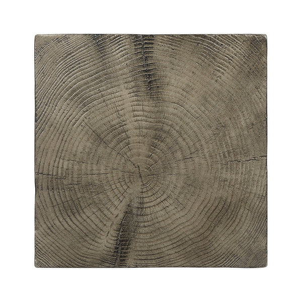 English Elm Zahi Weathered Oak Accent Table — Dark Oak Fiber Concrete Side Table, Eco Cement, No Assembly, 40lb Capacity B2726P360667