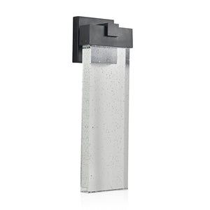 English Elm 18"(H) 12W Modern Outdoor Wall Light Bubble Crystal LED Sconce, Weatherproof Black Up/Down Glow W2312P389950